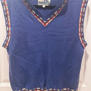 Joe Browns Navy Wonder Warmers Vest Size L Vintage